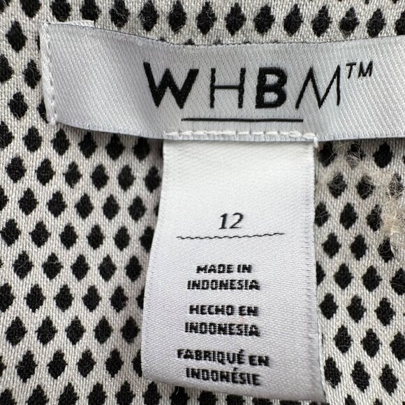 WHBM Dress Womens 12 Polka Dot Sleeveless‎ Flounce Ruffle Hem Sophisticated Work - Picture 3 of 13